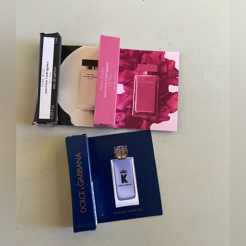 NWT Narciso Rodriguez Scent Bundle EDP + Dolce & Gabbana K EDT